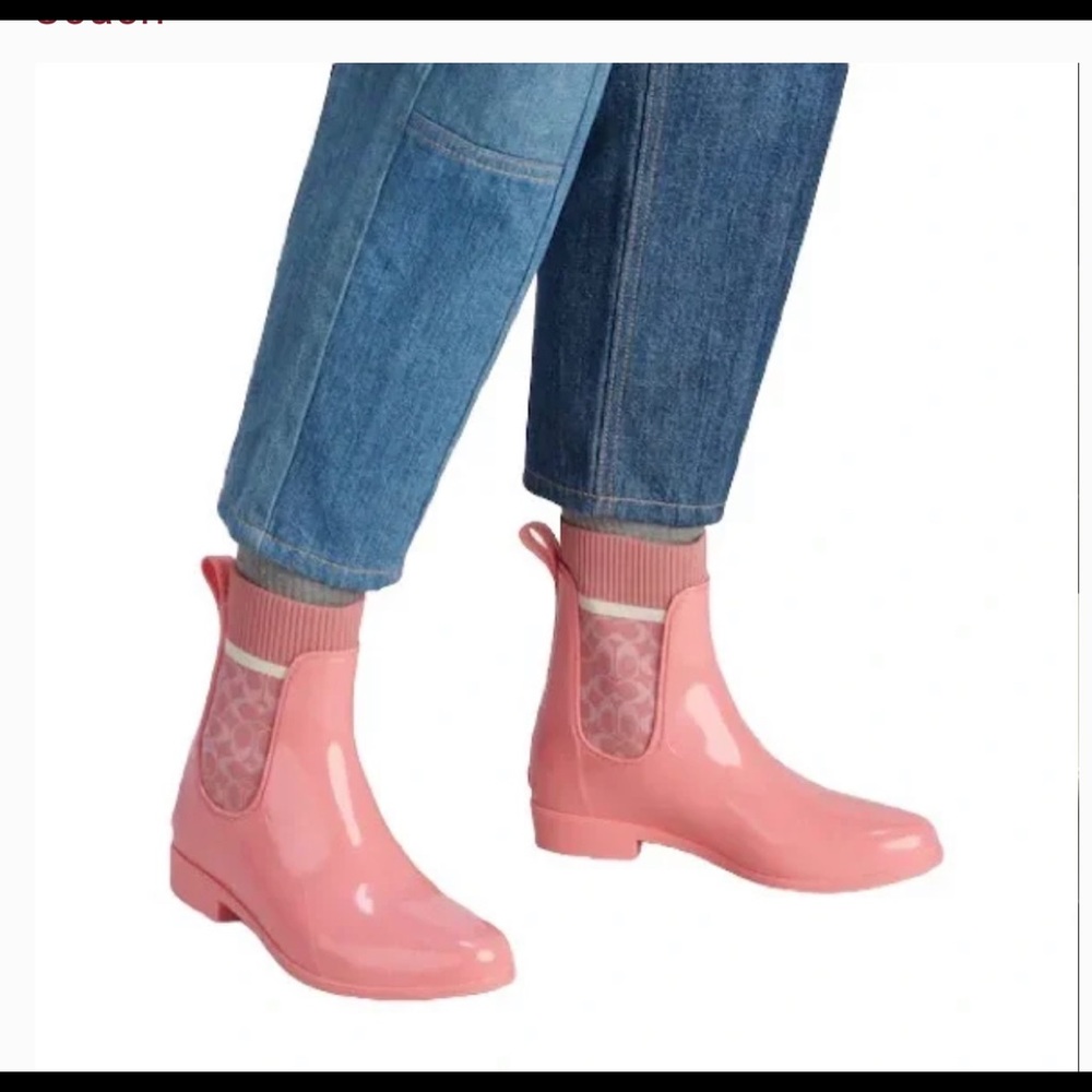 NWT Coach Rain Bootie Taffy Size 7